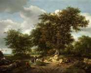 Ruisdael, Jacob van; Berchem, Nicolaes Pietersz - The Great Oak